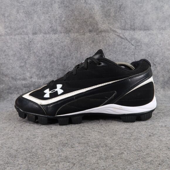Under Armour Shoes Mens 8.5 Cleats Baseball Sport Black Molded Leadoff III Adult - Picture 4 of 13
